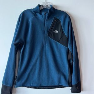 Men’s medium North face half zip fleece pull over, flight series, fleece